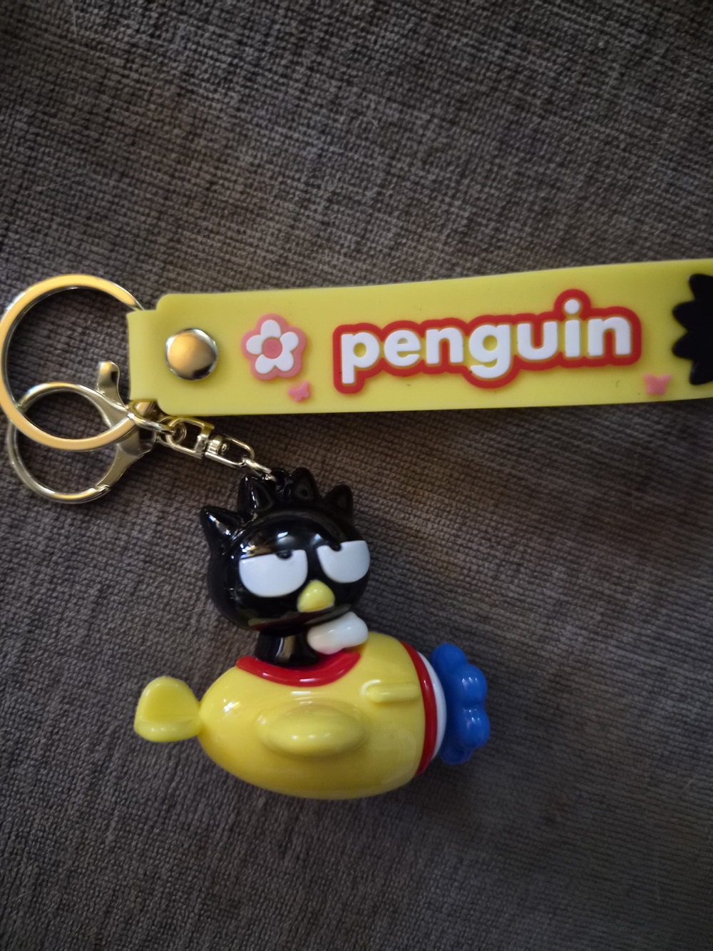 Original Penguin Yellow Cat Submarine Keychain Charm